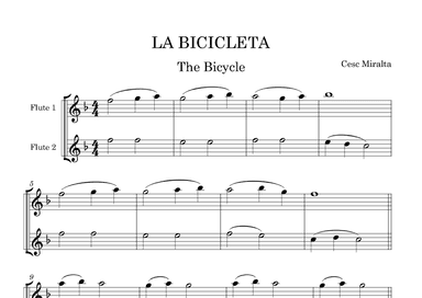 LA BICICLETA Fl Duet 8va