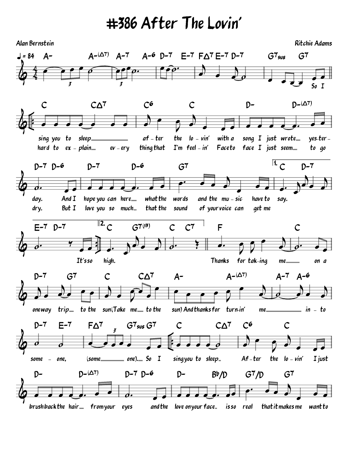 After The Lovin' (arr. John Fries)