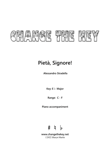 Pieta, Signore! Eb Major (arr. S. Martin)