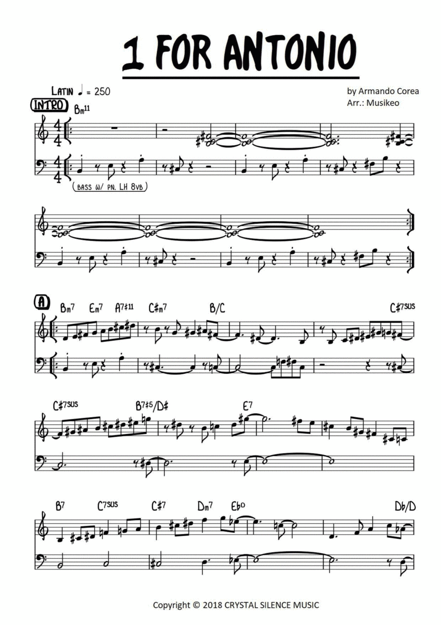 1 For Antonio (arr. Musikeo)