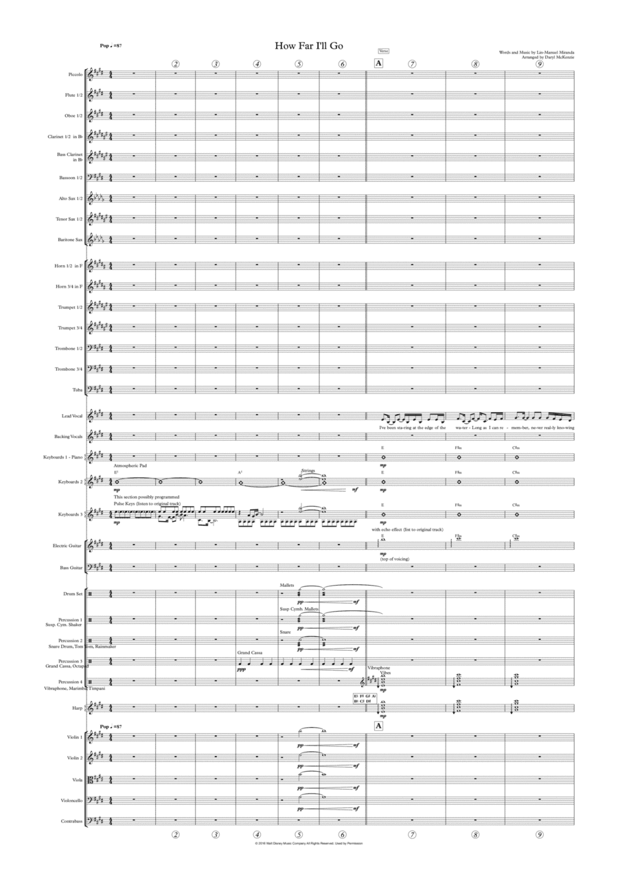 How Far I'll Go (arr. Daryl McKenzie)