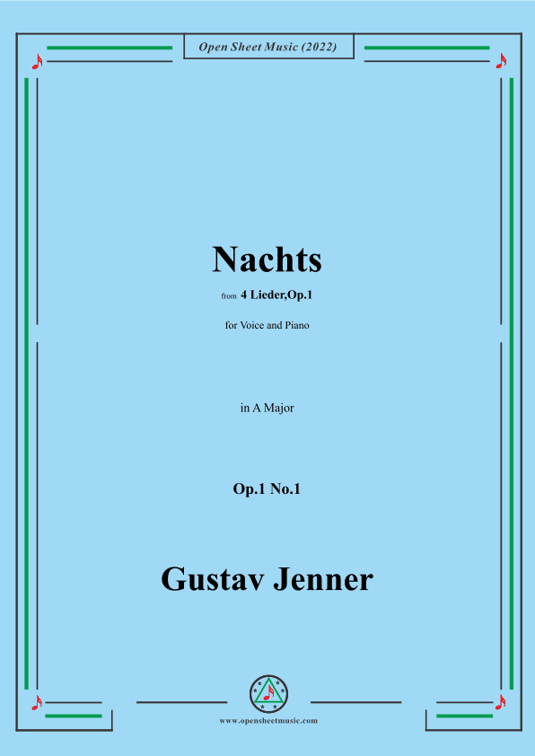 Jenner-Nachts,in A Major,Op.1 No.1 (arr. OSM Press)