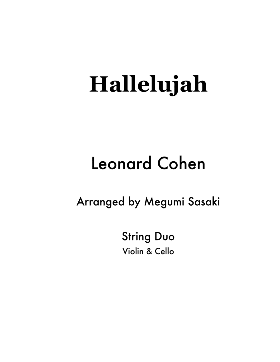 Hallelujah (arr. Megumi Sasaki)