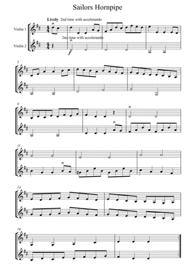 Hornpipe Violin Duet (arr. Julie Doubleday)
