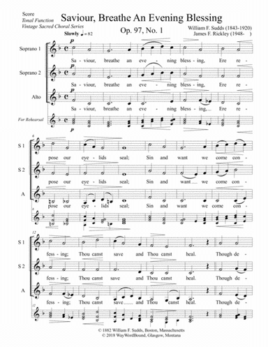 Saviour, Breathe An Evening Blessing (arr. James F. Rickley)