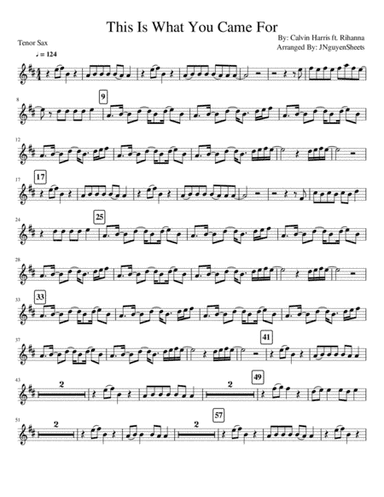 This Is What You Came For (arr. JNguyenSheets)