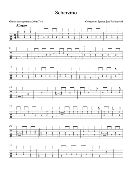 Scherzino (arr. John Trie)