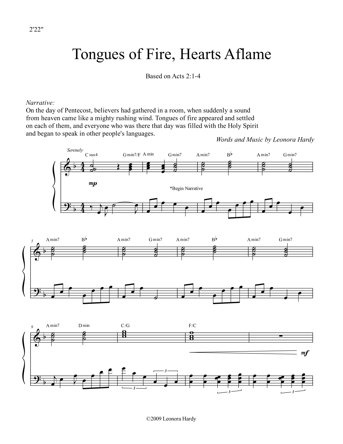 Tongues of Fire, Hearts Aflame (piano solo)
