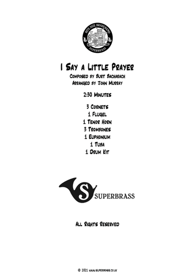 I Say A Little Prayer (arr. John Murray)