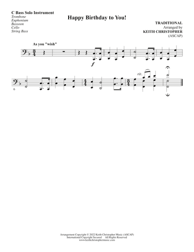 Happy Birthday to You! (arr. Keith Christopher)