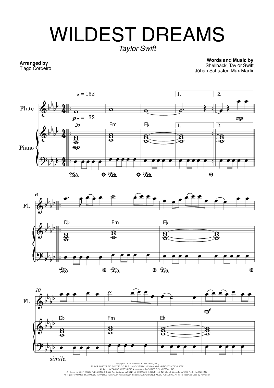 Wildest Dreams (arr. Tiago Cordeiro)