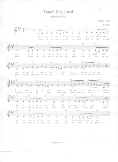 Teach Me, Lord (Hodieini Na)