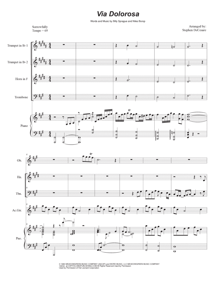 Via Dolorosa (arr. Stephen DeCesare)