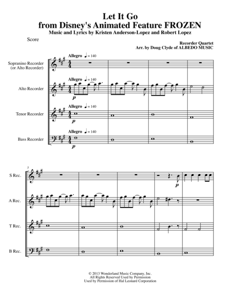 Let It Go (from Frozen) (arr. Doug Clyde)