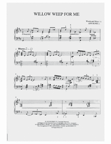 Willow Weep For Me (arr. Robert Blond)