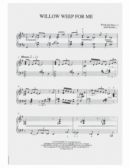 Willow Weep For Me (arr. Robert Blond)