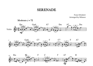 Serenade | Schubert | Violin | Chords (arr. Milanov)