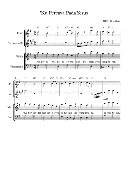 'Tis So Sweet to Trust in Jesus (arr. Angie Wiranata)