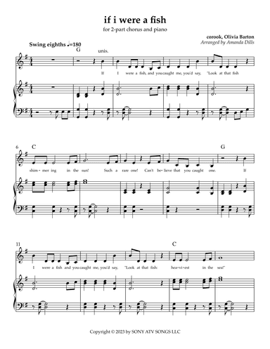 If I Were A Fish (arr. Amanda Dills)