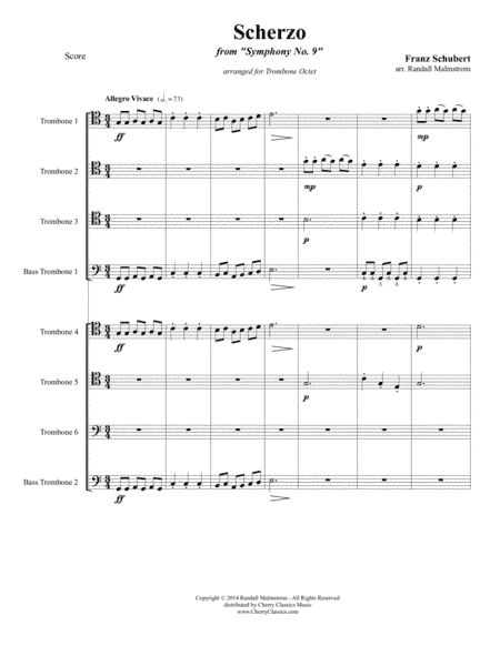 Scherzo from Symphony No. 9 for Trombone Octet (arr. Randall Malmstrom)