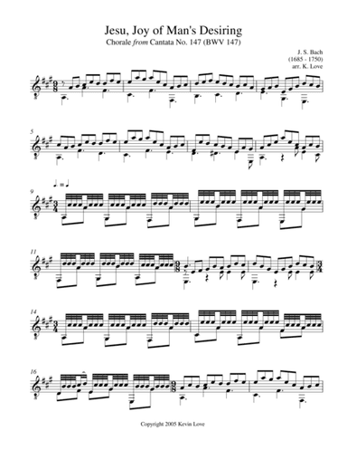 Jesu, Joy of Man's Desiring, with tremolo (arr. Kevin Love)