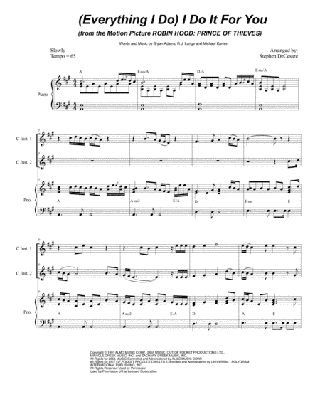 (Everything I Do) I Do It For You (arr. Stephen DeCesare)