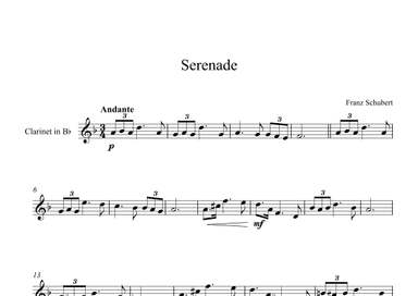 Serenade - Franz Schubert (Clarinet) (arr. Digital Book Music)