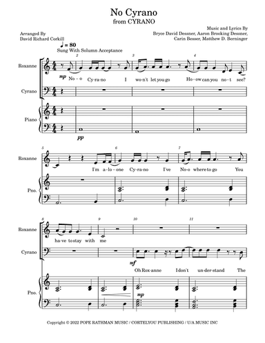 No Cyrano (fr. 'cyrano') (arr. David Richard Corkill)