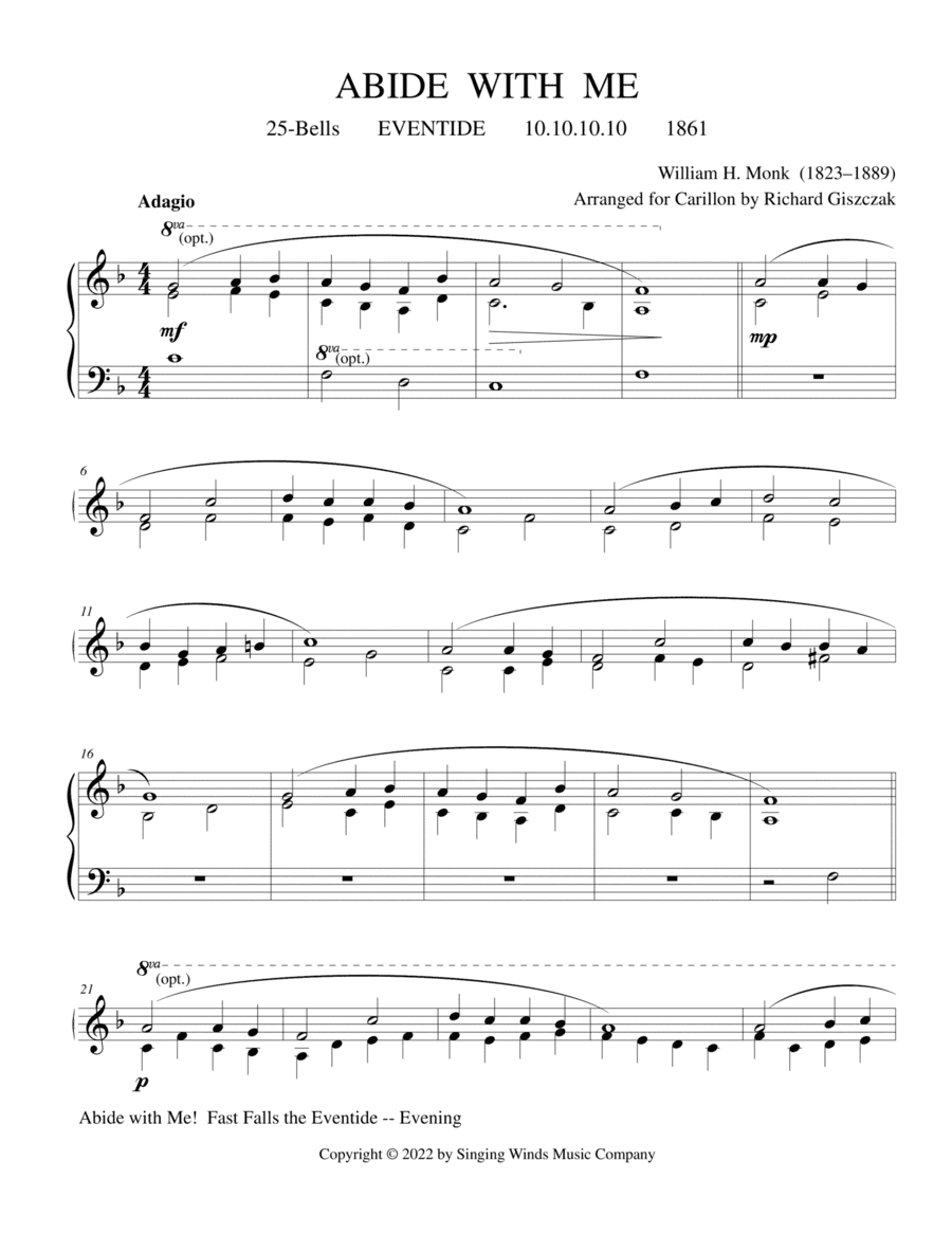 25B. Abide with Me (EVENTIDE) (arr. Richard Giszczak)