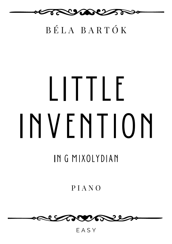 Bartok - Little Invention in G Mixolydian - Easy (arr. Piacere Music Sheets)