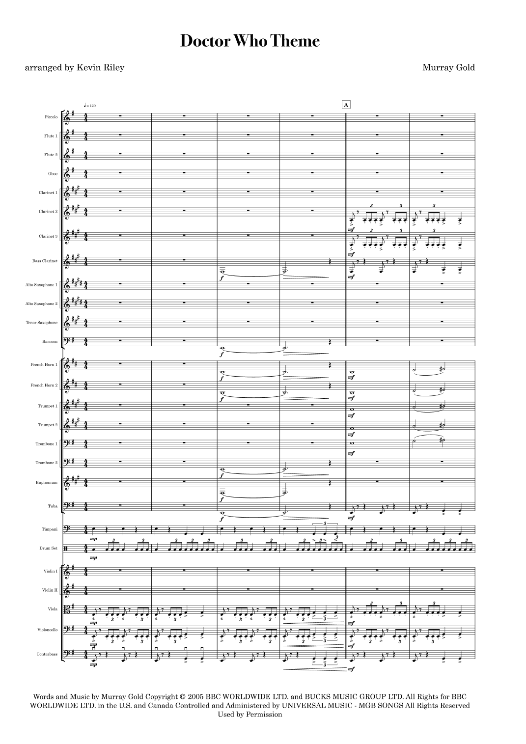 Doctor Who Theme (arr. Kevin Riley)