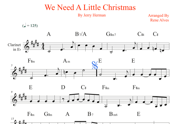 We Need A Little Christmas (arr. Rene Alves)