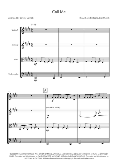 Call Me (arr. Jeremy Barnett)