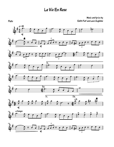 La Vie En Rose (arr. David Lartey)