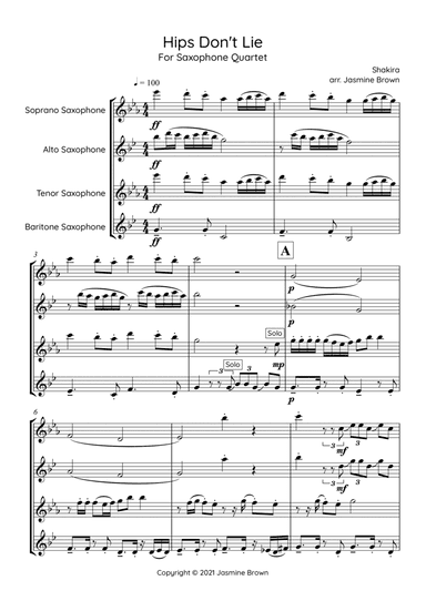 Hips Don't Lie (arr. Jasmine Brown)
