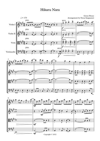 Hikaru Nara (arr. Nyssa Sanguansri)