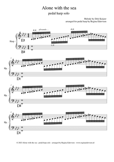 Alone with the sea - pedal harp solo