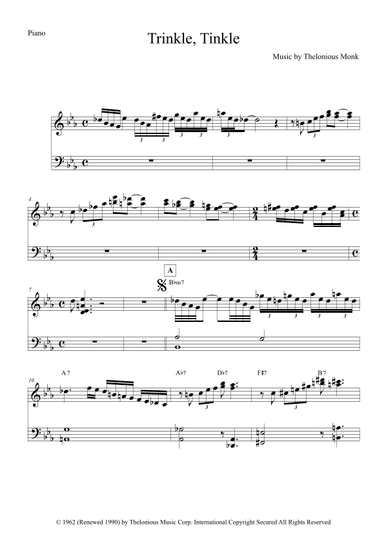 Trinkle-tinkle (arr. The Sheet Music Library)