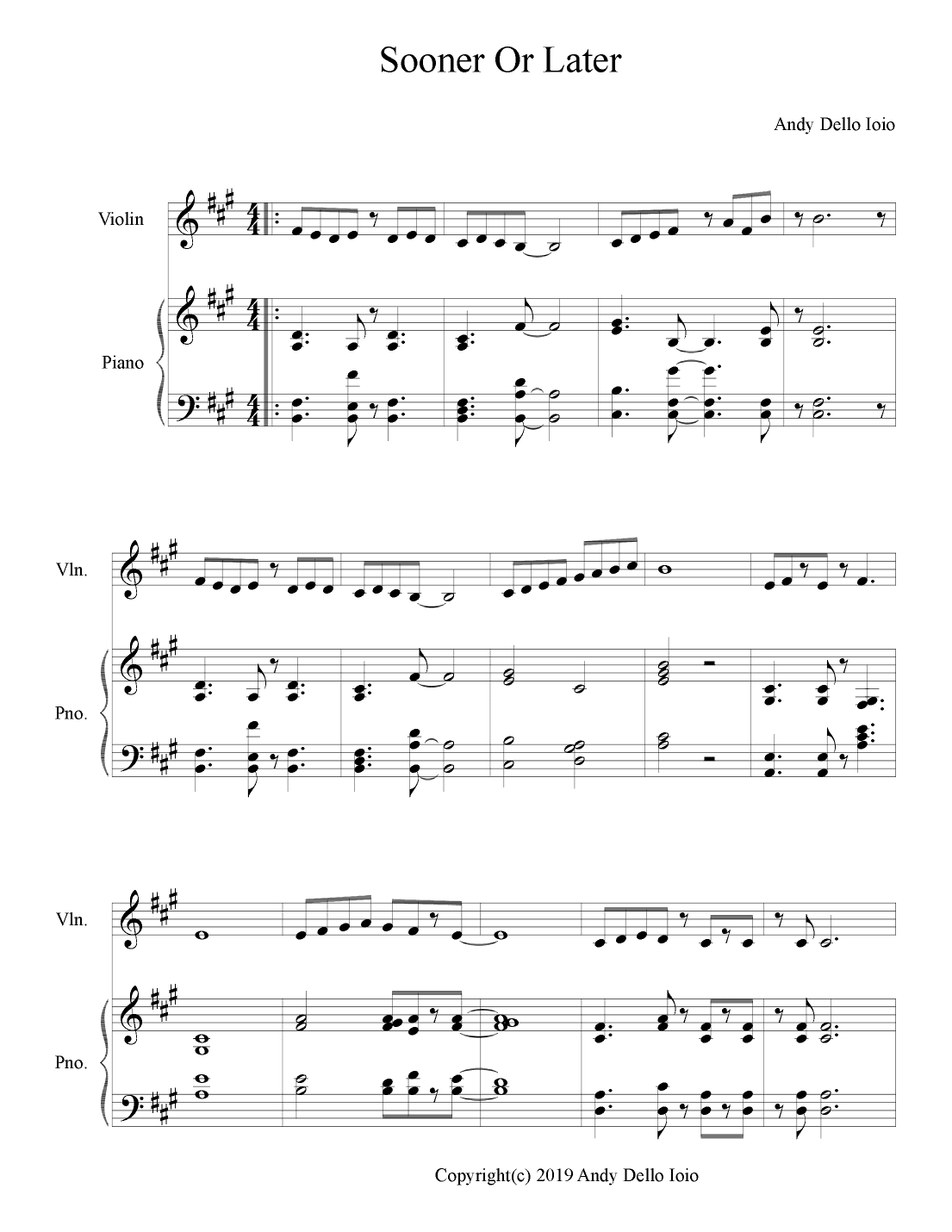 Sooner Or Later (Revised)