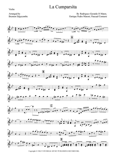 La Cumparsita (arr. Adelaide String Duo)