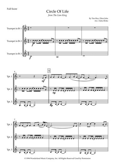 Circle Of Life (arr. Fabio Britto)