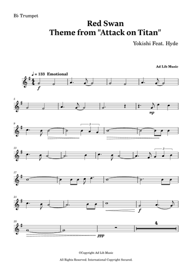 Red Swan (arr. Charles Lam)