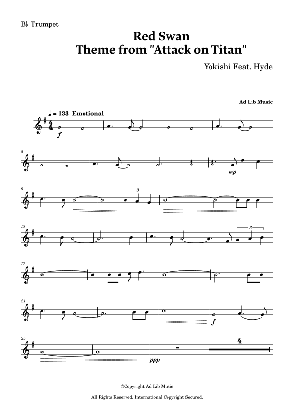 Red Swan (arr. Charles Lam)