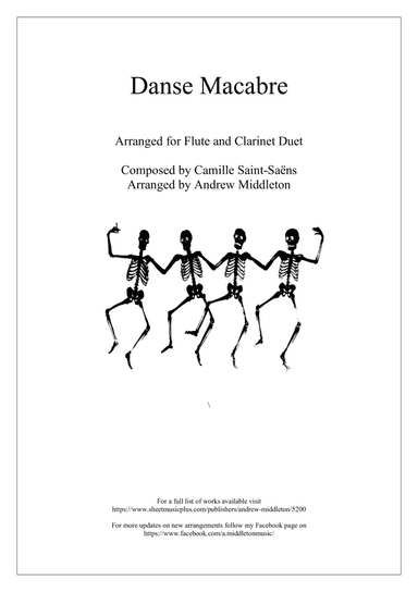 Danse Macabre arranged for Flute and Clarinet Duet (arr. Andrew Middleton)