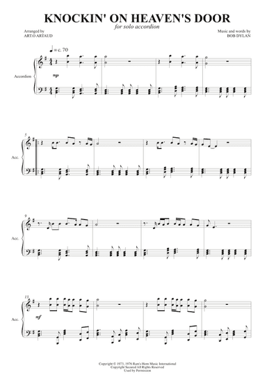 Knockin' On Heaven's Door (arr. Art.o Artaud)