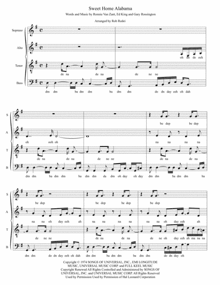 Sweet Home Alabama (arr. Rob Redei)
