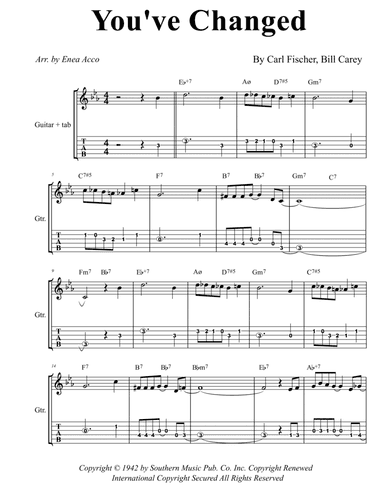 You've Changed (arr. Enea Acco)