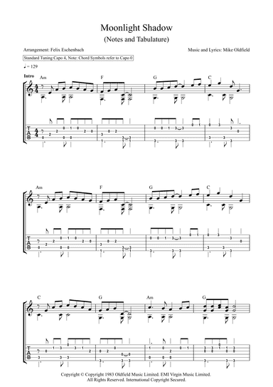 Moonlight Shadow (arr. Felix Eschenbach)