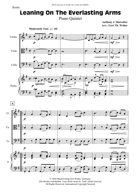 Leaning On The Everlasting Arms (arr. Gert Th. Walter)