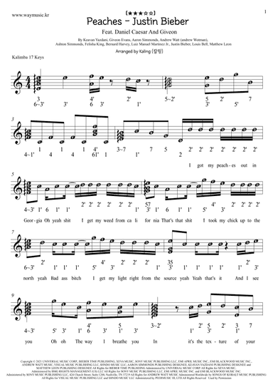 Peaches (arr. Kaling)